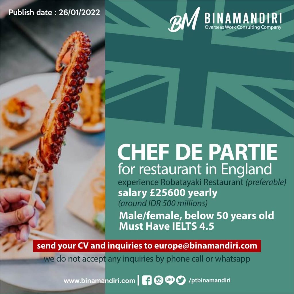 United Kingdom - Chef De Partie