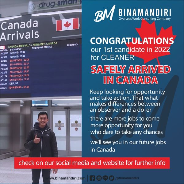 Congratulation - Safely Arrived in Canada